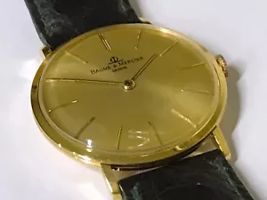 Just Serviced! Baume et Mercier 18K Solid Gold Man's Automatic Micro Rotor Watch - Picture 1 of 21