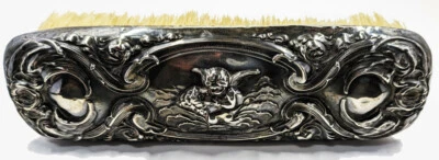 Pincel antigo Unger Brothers prata esterlina Repousse Art Nouveau Love's Dream - Imagem 1 de 4