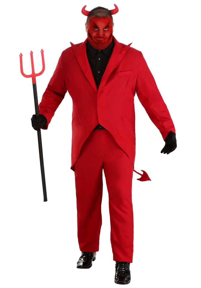 Plus Size Red Suit Devil Costume - Image 1 of 1