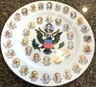 Vintage U.S. Presidents Porcelain Collector Plate  Washington Lincoln Reagan Jfk