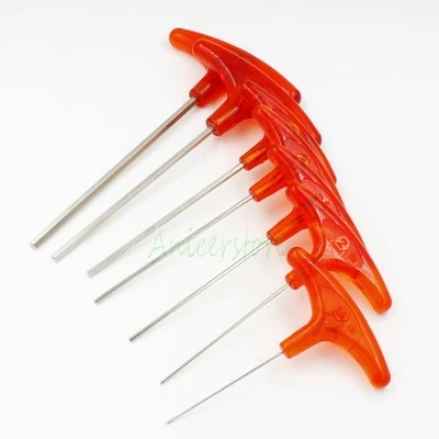 7pc T-Handle 1.5mm - 6mm Spanner S2 Steel Hex Screwdriver Hexagon Wrench Set - Image 1 of 4