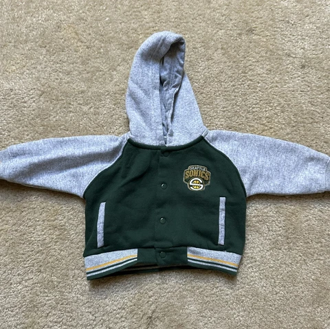 Seattle Super Sonics Toddler 6/9M Jacket NBA Green,Yellow Cover