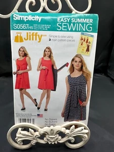 NUEVO VESTIDO ENVOLVENTE REVERSIBLE SIMPLICITY 1356 / S0567 TALLA 6-14 RETRO AÑOS 60 *UC/FF - Imagen 1 de 2
