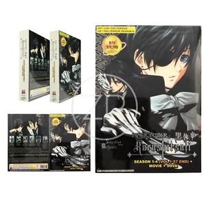 DVD Black Butler Kuroshitsuji Season 1-4 (VOL.1-57 END) + Movie + 9 OVA Eng Dub - Picture 1 of 7