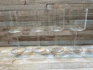 SCHOTT ZWIESEL Set Of 4 MODO Wine Glasses 8” Square Bowl Stems White Water EUC - Picture 1 of 6