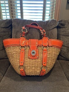 COACH LTD EDITION JASMINE XL BASKET TOTE W/GENUINE PYTHON TRIM *Rare* - Picture 1 of 20