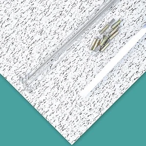 10 Square Meter ND Fissured Suspended Ceiling Tiles & Complete Grid 600 * 600mm - Picture 1 of 6