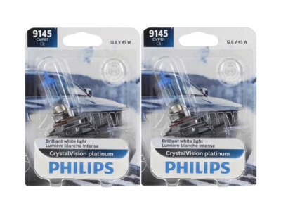 Philips CrystalVision Platinum 9145 H10 Fog Headlight Halogen Bulbs 9145CVPB1 2X - Image 1 of 4