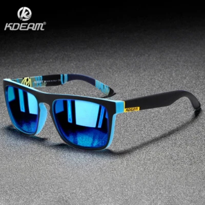 KDEAM Unisex Polarisierte Sport Sonnenbrille Quadratisch Outdoor Fahren Angel...