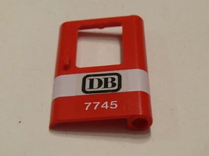 Lego 1 x Red / rouge  Door 1 x 4 x 5 Train Right w/ White Stripe DB 7745  - Imagen 1 de 1