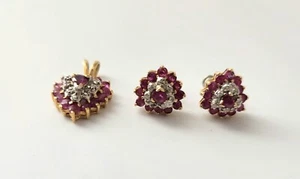 14k Ruby Set - Picture 1 of 2