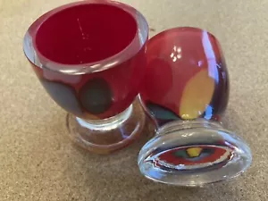 NEU 2er SET MADE IN NM MULTICOLOR GLAS EIERBECHER ZUM AUSSTELLEN, ESSEN - Bild 1 von 5