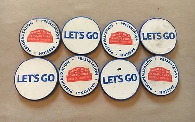 Chicago Cubs "LET'S GO" Marquee Sign Clay Poker Chip - Image 1 of 2