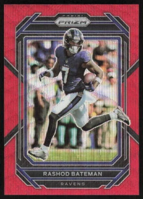 2022 Panini Prizm Red Wave #21 Rashod Bateman /149 Baltimore Ravens - Image 1 of 2