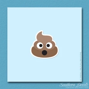 Poop Emoji überrascht - Vinyl Aufkleber Sticker - c111 - 3,75" x 3,75" - Bild 1 von 1