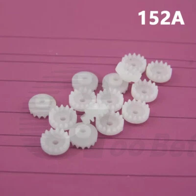 C152A Modul 0,5 Kunststoff Kronrad 15 Zähne Zahnrad für 2mm Motorwelle RC Auto - Bild 1 von 2