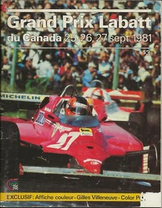 1981 Program F-1 Labatt's Grand Prix of Canada - Montreal-Gilles Villeneuve - Picture 1 of 1