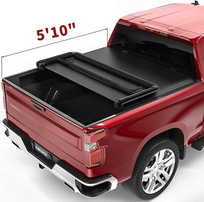 OEDRO 5.8FT 3-FOLD Tonneau Cover For 2019-2026 Silverado Sierra 1500 Truck Bed - Image 1 of 4