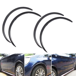 4PCS Car 72×2cm Carbon Fiber Look Car Wheel Eyebrow Arch Trim Lips Fender Flares - Picture 1 of 8
