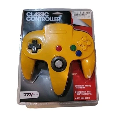 Nintendo 64 CONTROLLER YELLOW  N64 *OLD SKOOL* New In Box!! Retro - Image 1 of 2