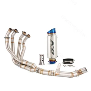Silenciadores negros de tubo de enlace de cabezal sistema de escape completo para Kawasaki Z900 2017-2025 - Imagen 1 de 12