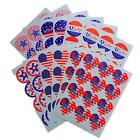 12 Sheets-USA Self Adhesive Patriotic Stickers for 4th of July Independence 