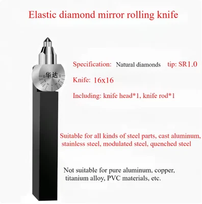 Diamond Mirror Finishing Rolling Tool CNC Lathe Chip Removing Roller R1.0 16x16 - Image 1 of 2