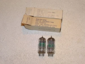 2 x 12AX7wa Sylvania Tubes*Long Grey Plates-O*Very Strong *Mil Specs*NOS-NIB*#R7 - Picture 1 of 4
