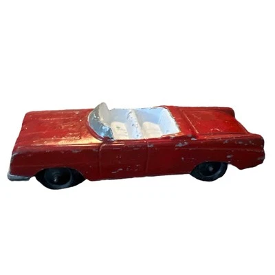 老式 Tootsie 玩具压铸汽车 5.5 英寸红色 Oldsmobile 芝加哥 24 美国 P-10297 — 第 1/4 张图片