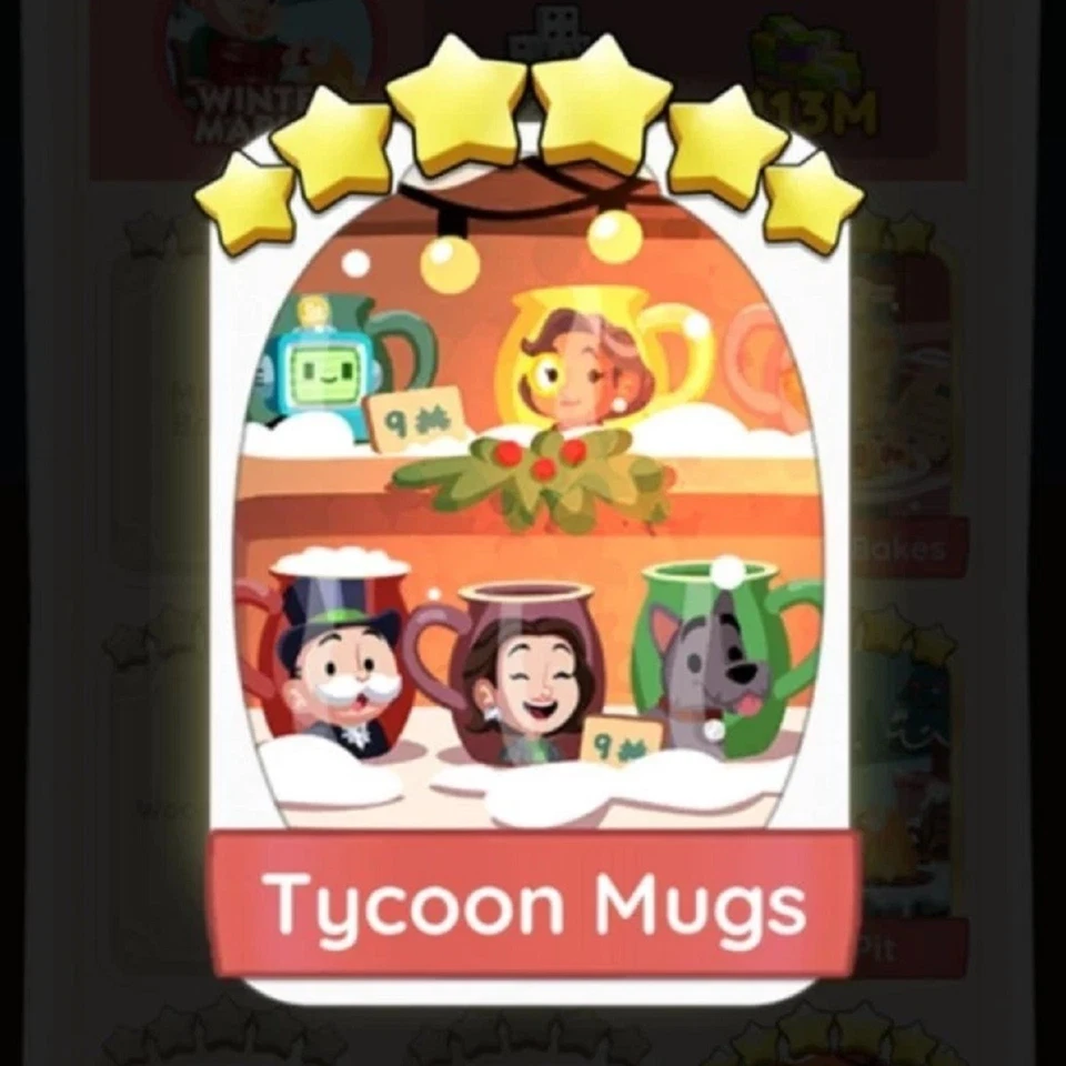 Tazas Tycoon - Pegatinas Mono_poly_Go 4 estrellas ⚡️ ENVÍO RÁPIDO ⚡ Foto 1 de 1