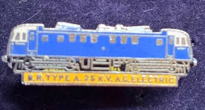 B.R. TYPE A.25 K.V.A.C. ELECTRIC ENGINE LOCOMOTIVE ENAMEL PIN BADGE - Picture 1 of 3