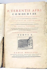 Edition illustré comédies de Terenzio 2 tomes Roma 1767 - Imagen 1 de 12
