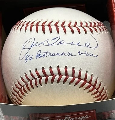 Joe Torre autógrafo firmado OML béisbol con 84 victorias de postemporada - BAS - NYY Foto 1 de 2