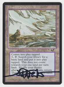 Signed Thawing Glaciers LP Alliances Artist Jeff A. Menges MTG Reserved List EDH - Picture 1 of 2