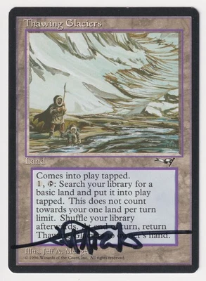 Signed Thawing Glaciers LP Alliances Artist Jeff A. Menges MTG Reserved List EDH - Image 1 of 2