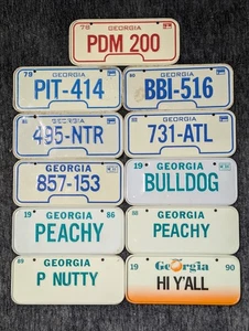 GEORGIA mini cereal license plate lot of 11 all different - Picture 1 of 1