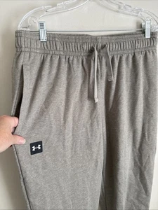 Herren Under Armour Rival Fleece Jogginghose Jogginghose Haferflocken Hellbraun Grau Large UA - Bild 1 von 7