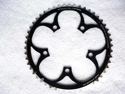 T.A. Specialites Zephyr Road Gravel Chainring 50t x 110mm BCD 9/10 Speed Black - Image 1 of 4