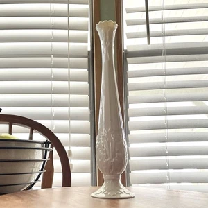 Lenox Classic Woodland Collection Bud Vase - Ivory Bone China - 11” Tall - Picture 1 of 6