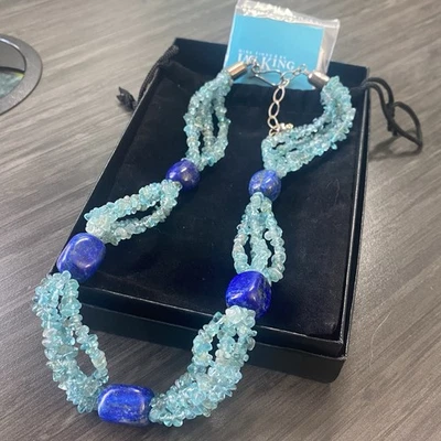 Ожерелье с лазуритом и апатитом Jay King — ожерелье с драгоценными камнями Jay King Mine Finds - Изображение 1 из 4
