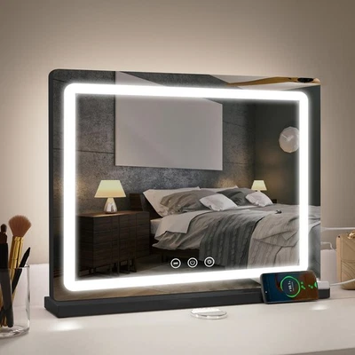 YAMISSI Große Hollywood Make-up Schminkspiegel mit Dimmbar LED USB Kosmetikspiegel 80CM