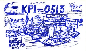 CB QSL Hank Doris Linda Tommy Barbie Willie Albert Carroll 1970s Kansas City MO - Foto 1 di 1
