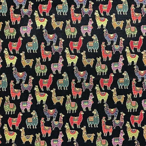 Little Llamas Bk Luxury Weight Tapestry Upholstery Fabric 54" Wide See Our Video - Picture 1 of 8