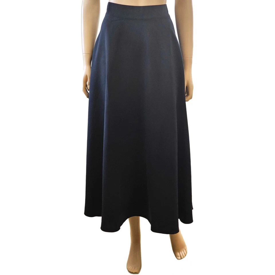 DKNY Womens Long A-line Skirt Black Size 12
