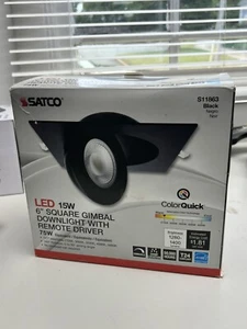 Satco 6" LED SQUARE GIMBAL DOWNLIGHT WITH REMOTE DRIVER 75W - Picture 1 of 2