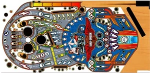 Superposición de máquina de pinball BALLY Harley Davidson campo de juego - Imagen 1 de 1