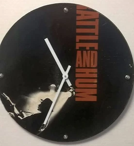 U2 Rattle and Hum Album Clock 11.5" round battery operated - Bild 1 von 7