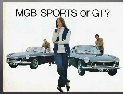MG MG MGB 1969-70 folleto de ventas del mercado del Reino Unido roadster y GT  Foto 1 de 2
