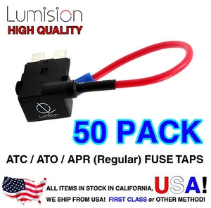 50 Stück Regular ATO ATC APR Add-A-Circuit Lumision Fuse Tap Lot Dash Cam Radar - Bild 1 von 10