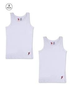 U.S. POLO ASSN. Kids Boys Innerwear Regular Vest 100% Cotton Regular Daily Wear - Picture 1 of 4